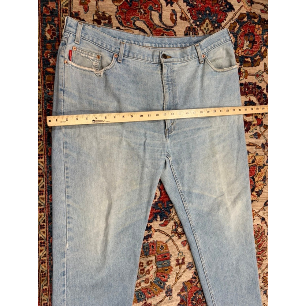 Vintage Mustang Light Wash Relaxed Fit Denim Jeans 42x30 Y2K Skater Streetwear R - Picture 3 of 11